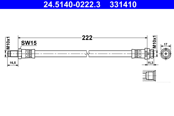 Brake Hose (Double cloth)  Art. 24514002223