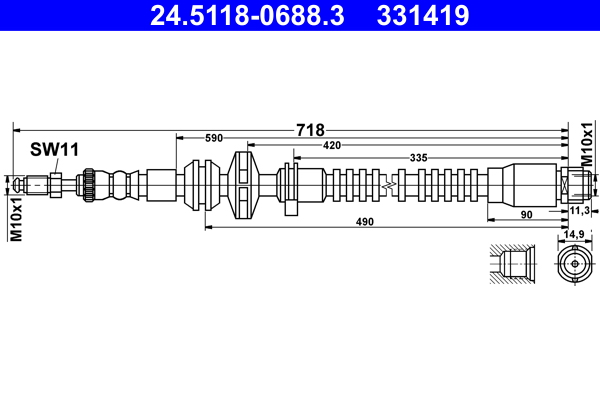 Brake Hose (Front axle)  Art. 24511806883