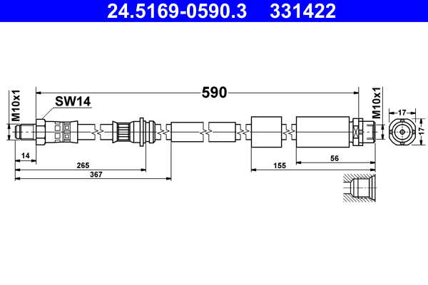 Brake Hose (Front axle)  Art. 24516905903