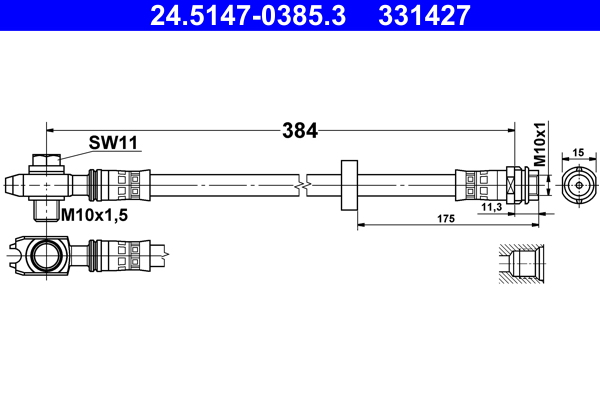 Brake Hose (Front axle)  Art. 24514703853