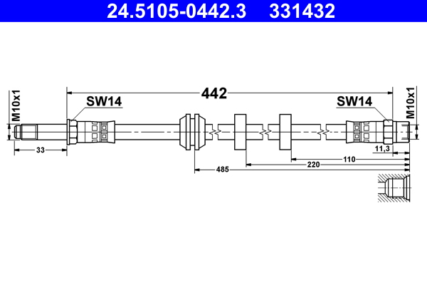 Brake Hose (Front axle)  Art. 24510504423