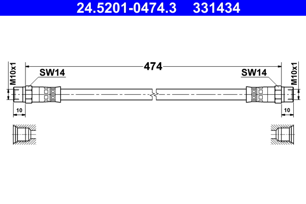 Brake Hose (Front axle)  Art. 24520104743