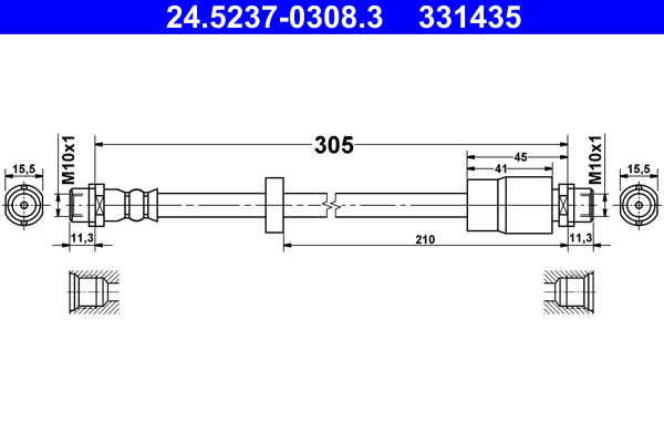 Brake Hose (Front axle)  Art. 24523703083