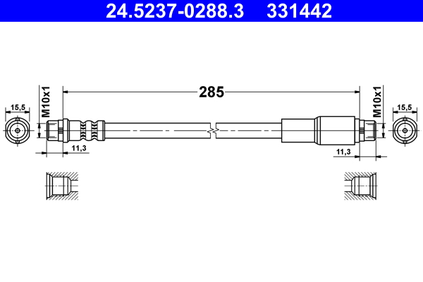 Brake Hose (Front axle)  Art. 24523702883