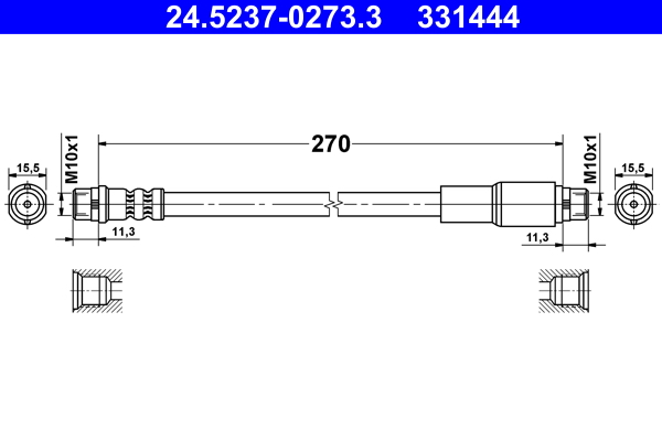 Brake Hose (Front axle)  Art. 24523702733