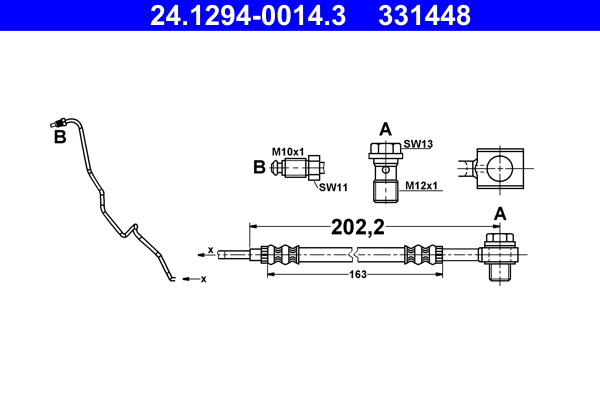 Brake Hose (Front axle)  Art. 24129400143