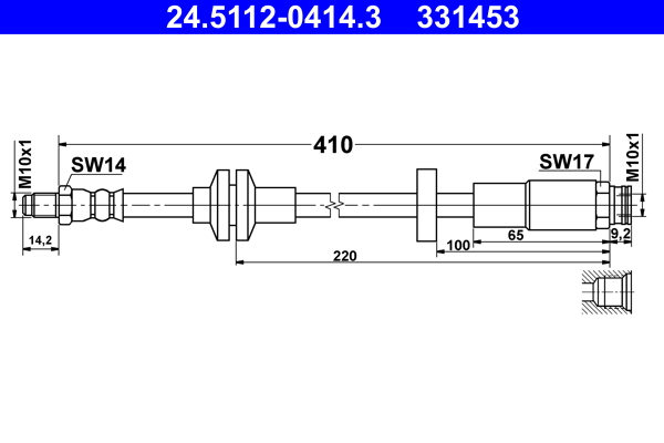 Brake Hose (In front)  Art. 24511204143