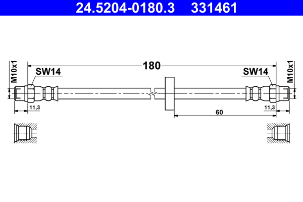 Brake Hose (Rear axle)  Art. 24520401803