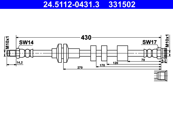 Brake Hose (Double cloth)  Art. 24511204313