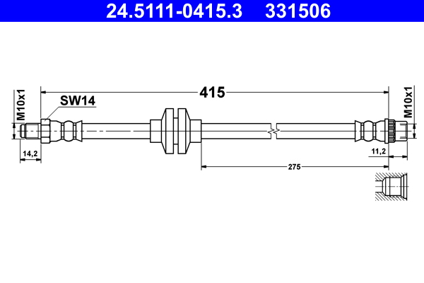 Brake Hose (Front axle)  Art. 24511104153