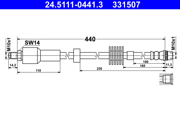 Brake Hose (Front axle)  Art. 24511104413