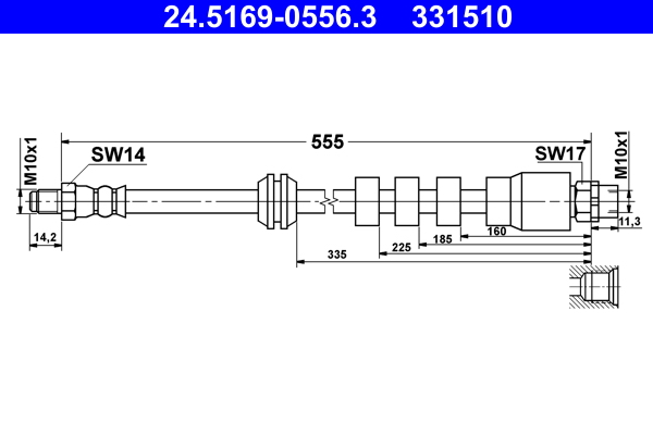 Brake Hose (Front axle)  Art. 24516905563