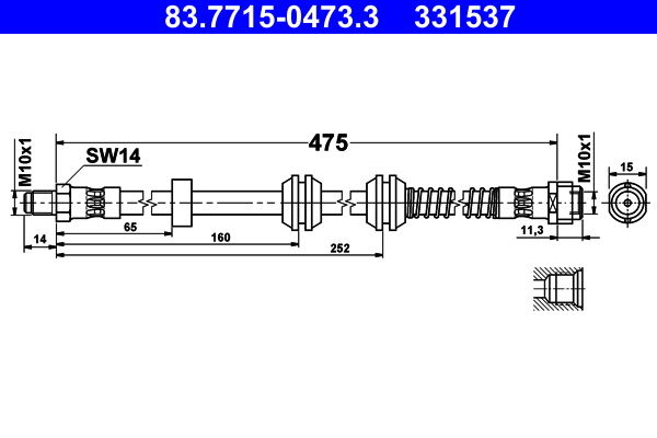 Brake Hose (Rear axle, both sides)  Art. 83771504733