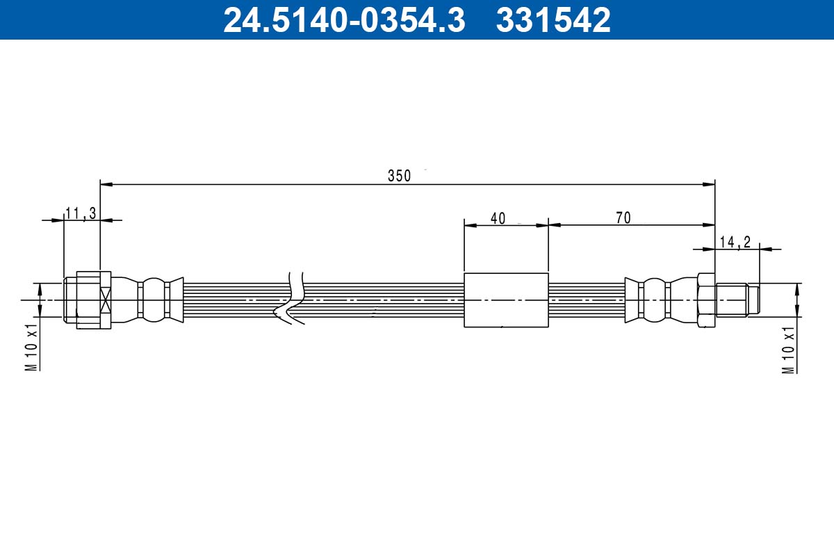 Brake Hose (Rear axle, both sides)  Art. 24514003543