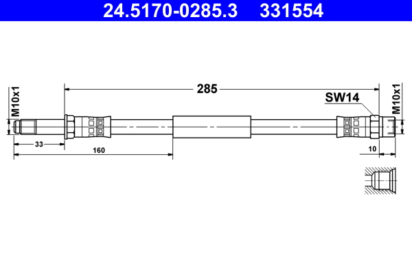 Brake Hose (Rear axle)  Art. 24517002853