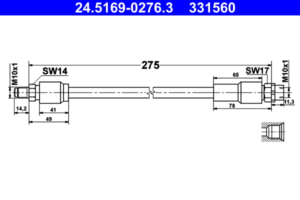 Brake Hose (Rear axle, both sides)  Art. 24516902763