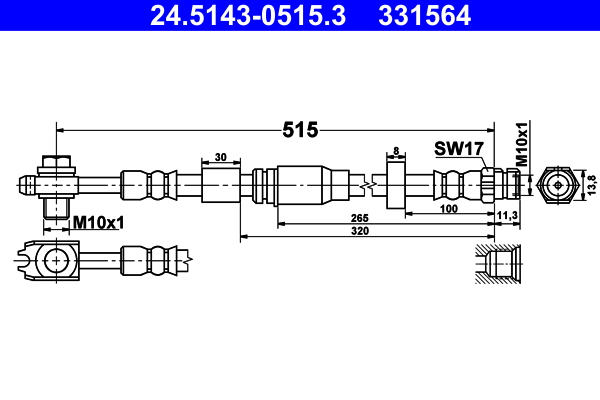 Brake Hose (Front axle)  Art. 24514305153