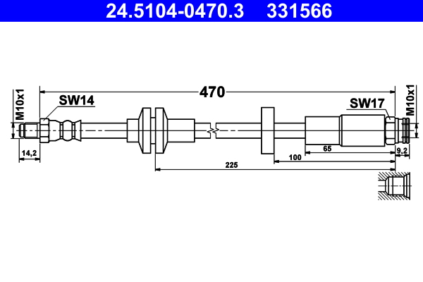 Brake Hose (In front)  Art. 24510404703