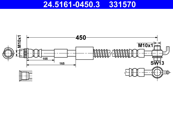 Brake Hose (Bosch)  Art. 24516104503