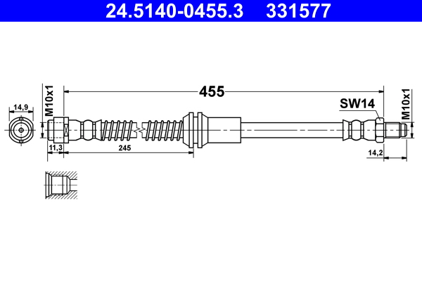 Brake Hose (Front axle)  Art. 24514004553