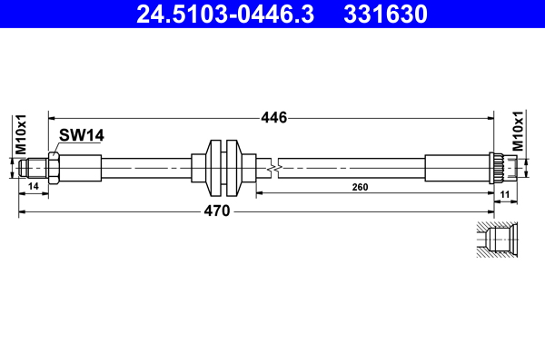 Brake Hose  Art. 24510304463