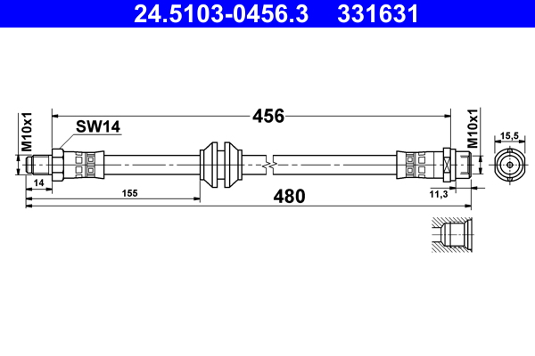 Brake Hose  Art. 24510304563