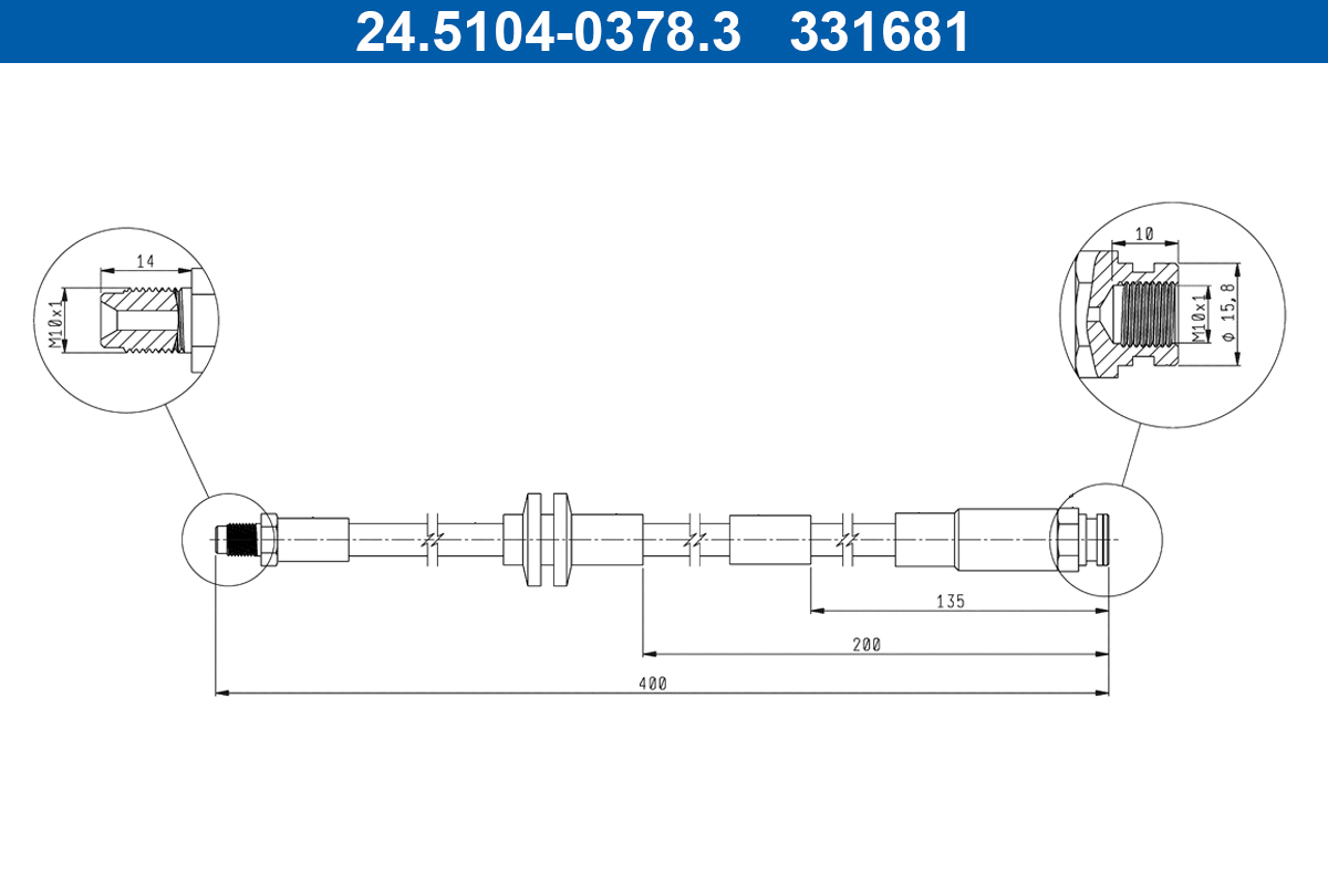 Brake Hose  Art. 24510403783