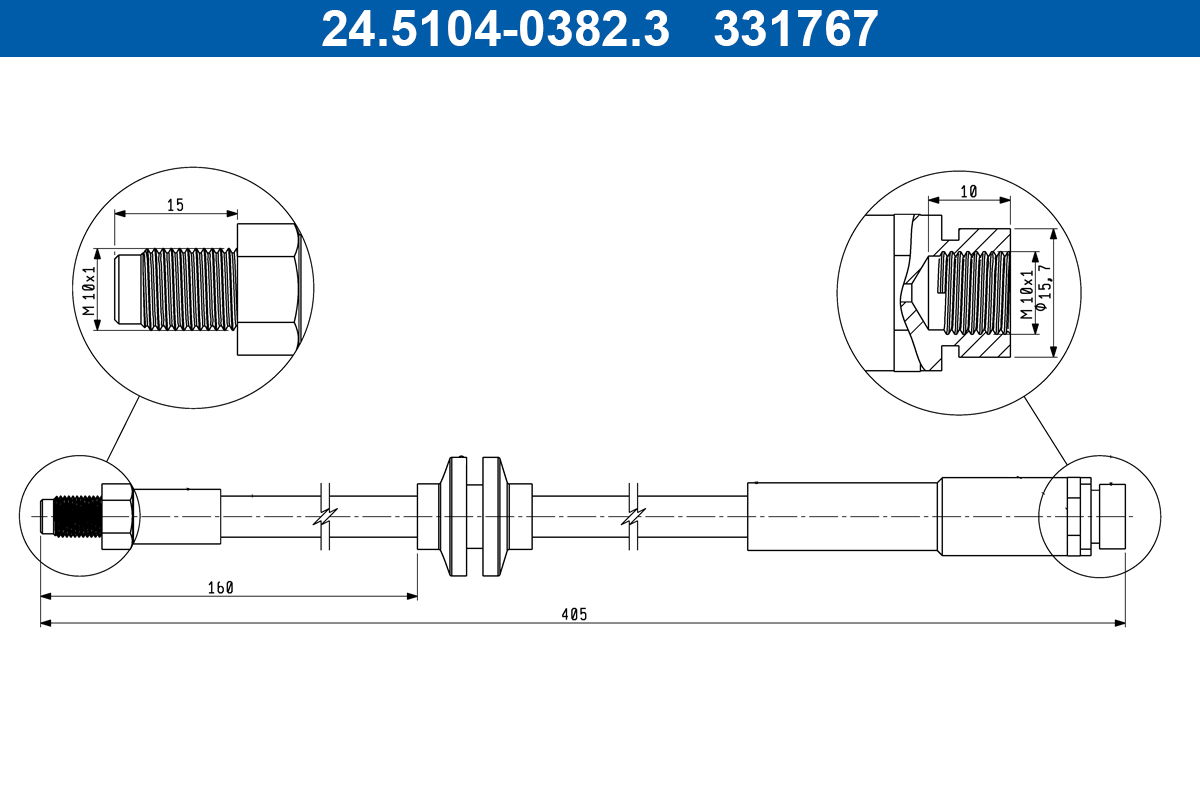 Brake Hose  Art. 24510403823