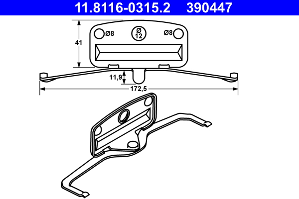 Spring, brake caliper (Rear axle)  Art. 11811603152