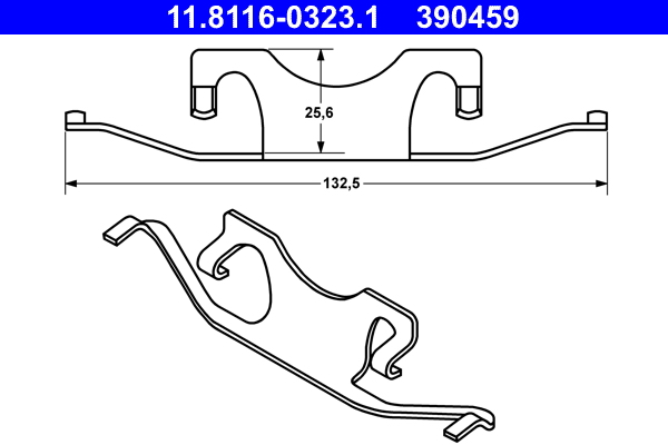 Spring, brake caliper (Rear axle)  Art. 11811603231