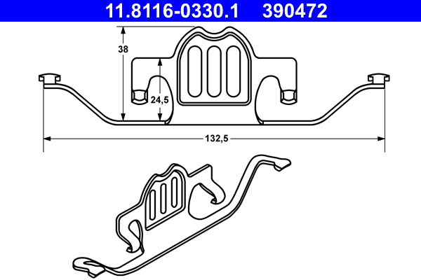 Spring, brake caliper (Rear axle)  Art. 11811603301