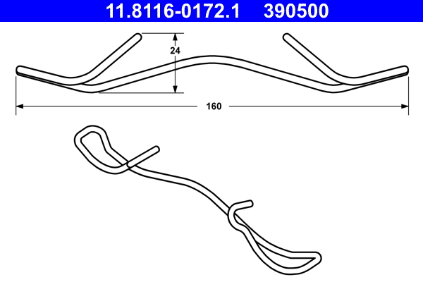 Spring, brake caliper (Rear axle)  Art. 11811601721