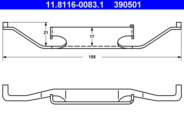 Spring, brake caliper (Front axle)  Art. 11811600831