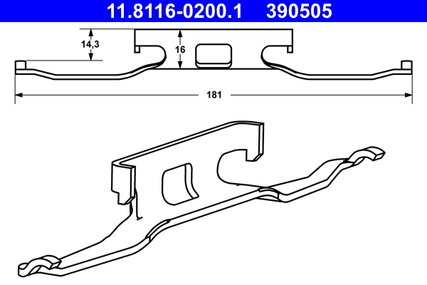 Spring, brake caliper (Front axle)  Art. 11811602001