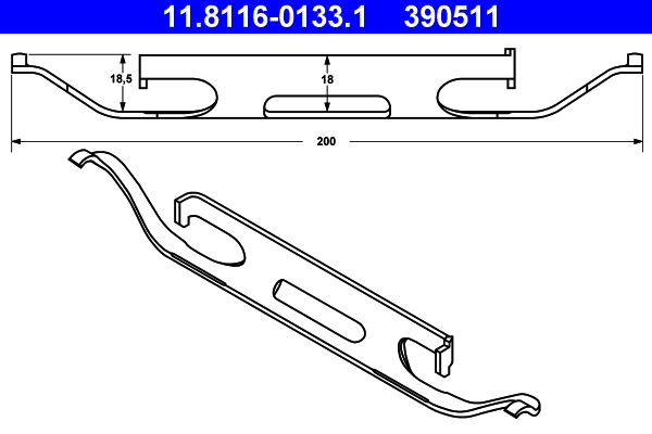 Spring, brake caliper (Front axle)  Art. 11811601331