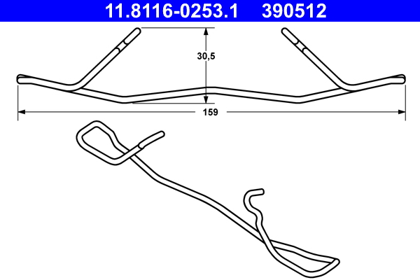 Spring, brake caliper (Front axle)  Art. 11811602531