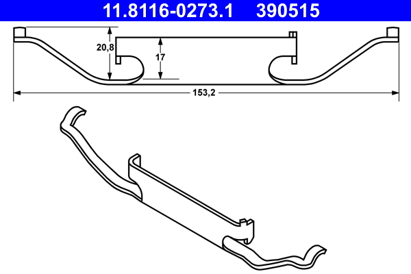 Spring, brake caliper (Front axle)  Art. 11811602731