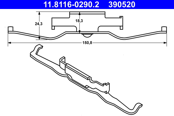 Spring, brake caliper (Front axle)  Art. 11811602902