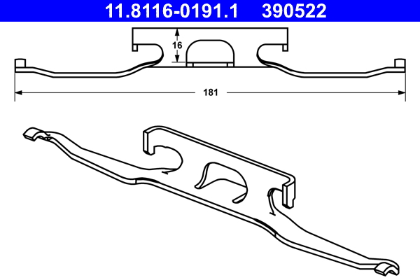 Spring, brake caliper (Front axle)  Art. 11811601911