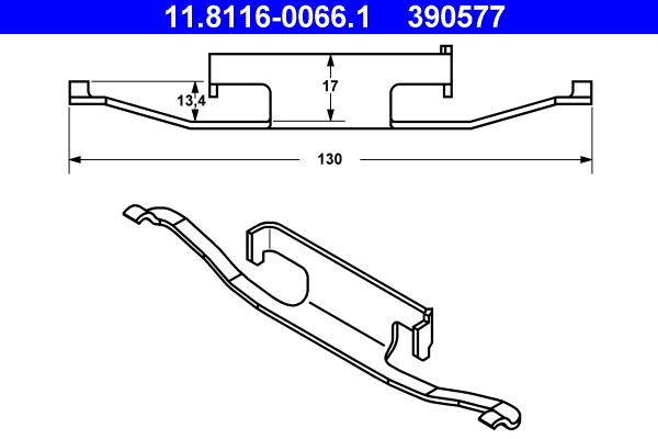 Spring, brake caliper (Rear axle)  Art. 11811600661