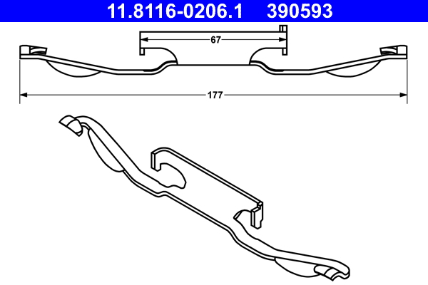 Spring, brake caliper (Front axle)  Art. 11811602061