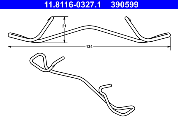 Spring, brake caliper (Ate)  Art. 11811603271