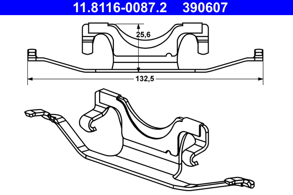 Spring, brake caliper (Ate)  Art. 11811600872