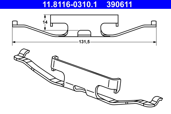 Spring, brake caliper (Rear axle)  Art. 11811603101