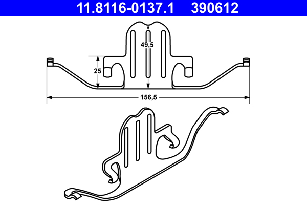 Spring, brake caliper (Front axle)  Art. 11811601371