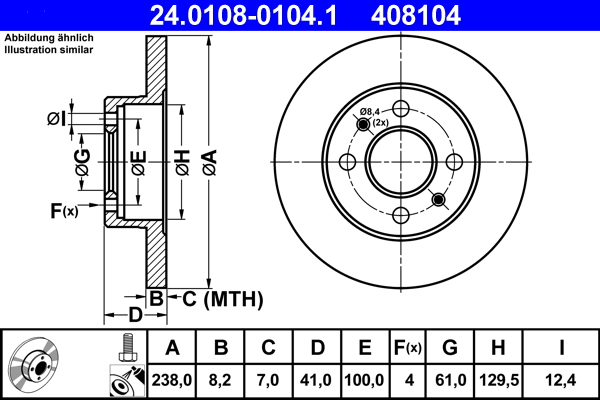 Brake Disc (Front axle)  Art. 24010801041