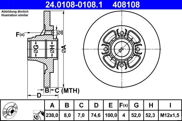 Brake Disc (Rear axle)  Art. 24010801081