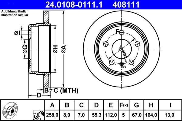 Brake Disc (Rear axle)  Art. 24010801111