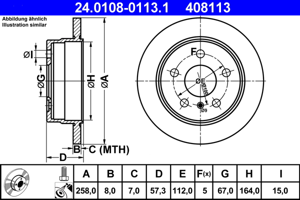 Brake Disc (Rear axle)  Art. 24010801131