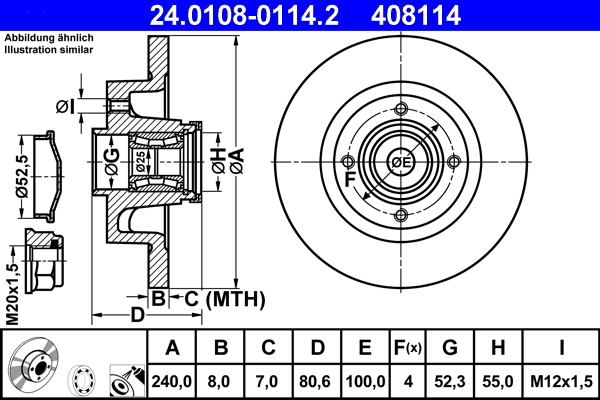 Brake Disc (Rear axle)  Art. 24010801142